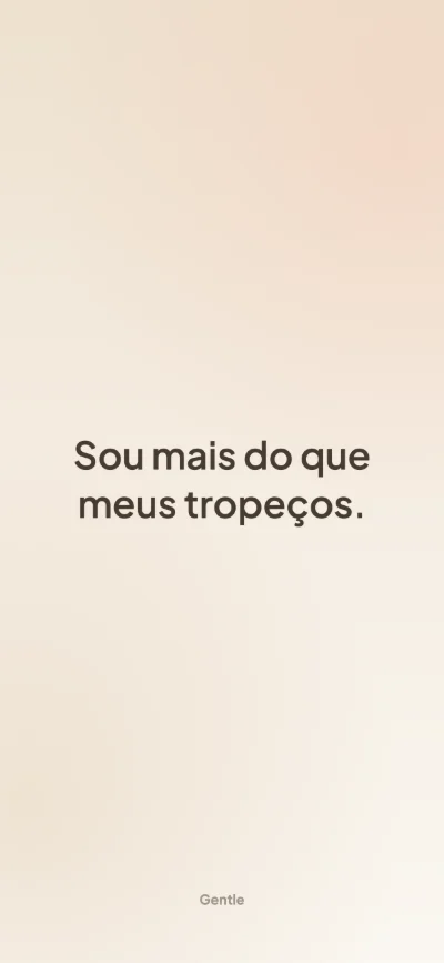 Papel de parede com afirmação para iPhone: Sou mais do que meus tropeços.